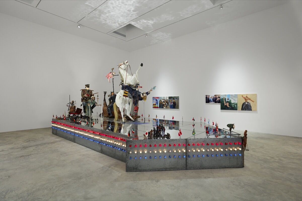 Installation view of Edward and Nancy Kienholz, The Ozymandias Parade, 1985,  in “The Red Bean Grows in the South,&quot; at the Faurschou New York, 2019. Photo by Tom Powel Imaging. © Faurschou Foundation.