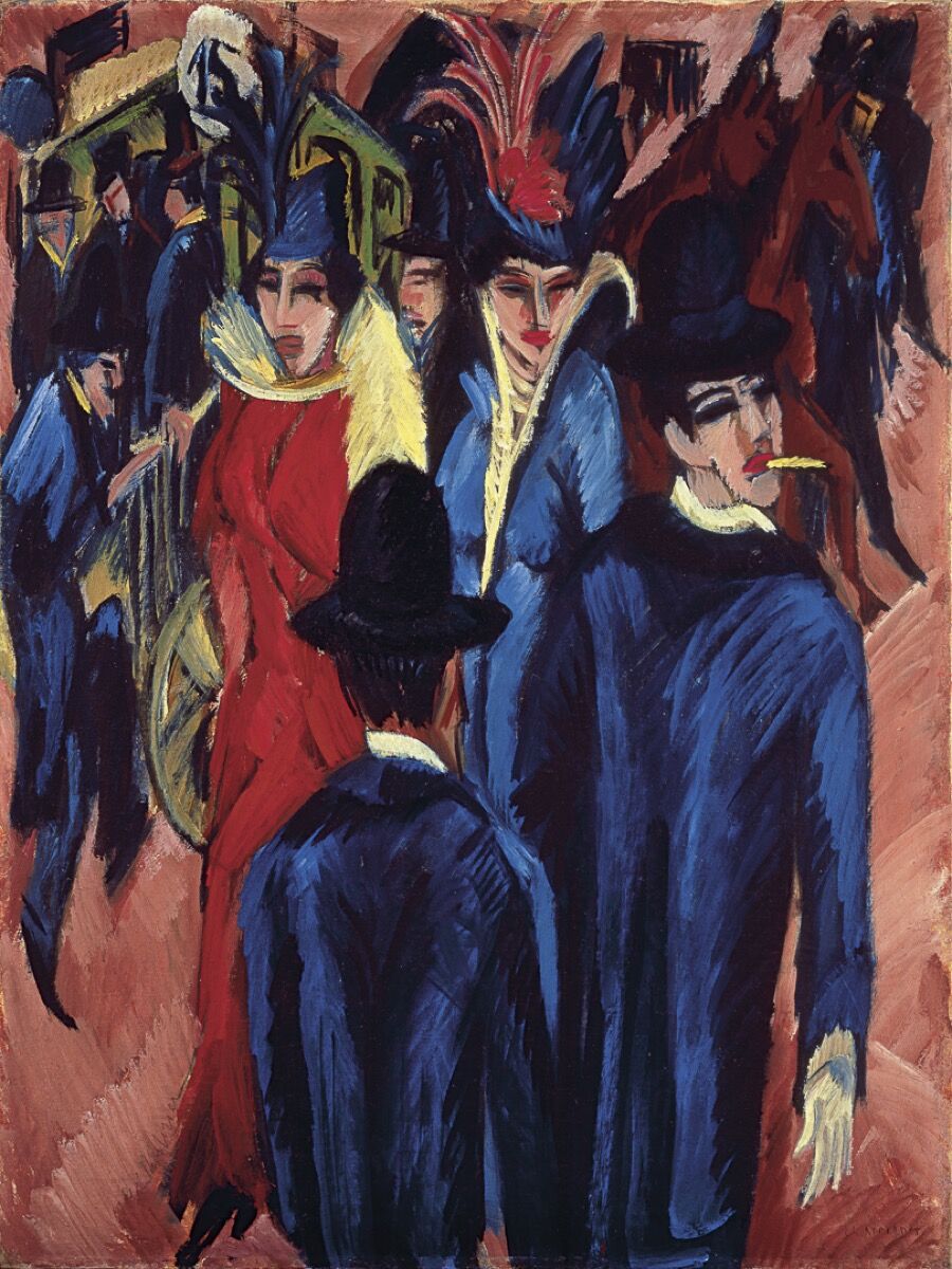 Ernst Ludwig Kirchner, Berlin Street Scene, 1913–14. Courtesy of the Neue Galerie, New York.