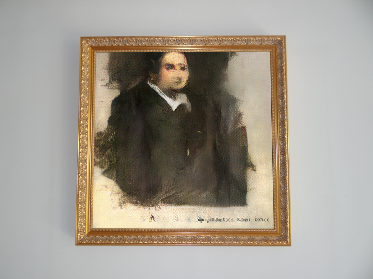 Portrait of Edmond de Belamy, 2018. Published by Obvious Art, Paris. © Obvious. Courtesy of Christie‘s.