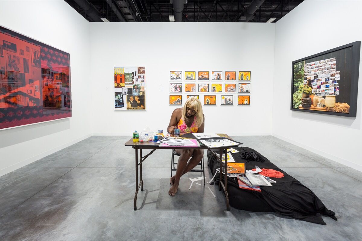 Installation view of David Castillo Gallery’s booth at Art Basel in Miami Beach, 2017. Photo by Alain Almiñana for Artsy. 