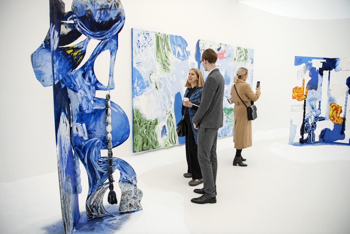 Installation view of Simon Lee Gallery&#x27;s booth at Frieze London, 2019. Photo by Linda Nylind. Courtesy of Linda Nylind / Frieze.