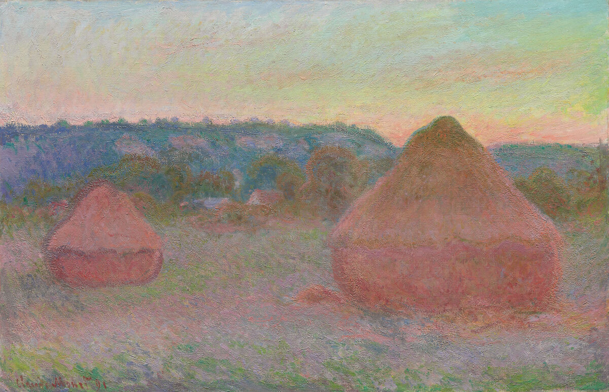 Claude Monet, Stacks of Wheat (End of Day, Autumn), 1890/91. Courtesy of the Art Institute of Chicago. 