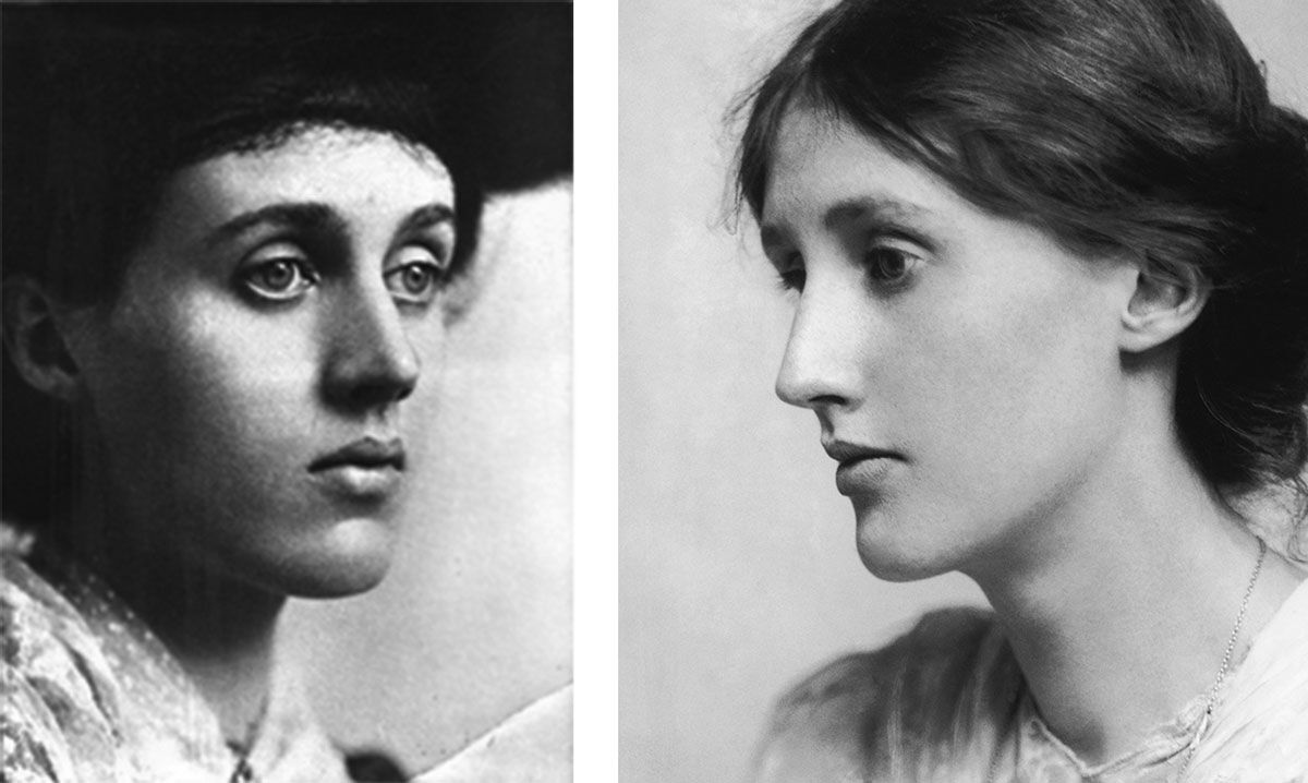 Left:&nbsp;Vanessa Bell, 1902. Right: Virginia Woolf, 1902. Images via Wikimedia Commons.