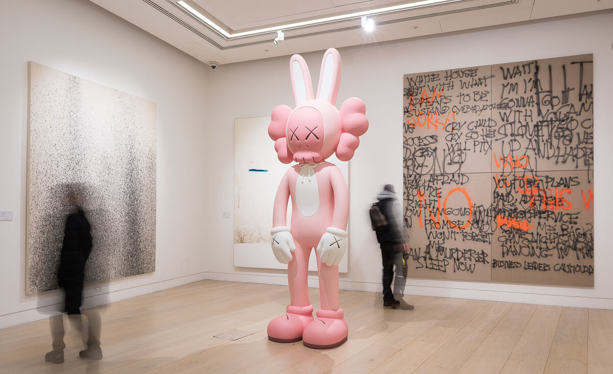 KAWS Accomplice, 2010 as seen at Phillips Berkeley Square, now on view