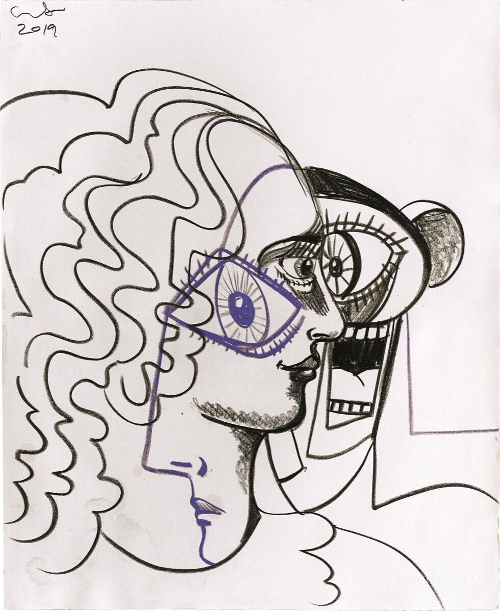 George Condo, Multiple Personalities, 2019.  Courtesy of Sotheby&#x27;s,   