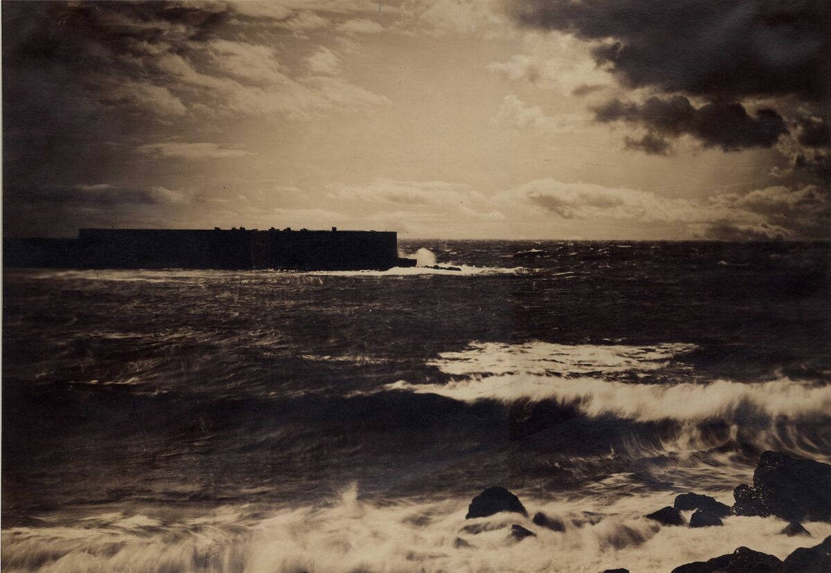 Gustave Le Gray. The Great Wave, Sète, 1857. Courtesy of The Barnes Foundation, Michael Mattis and Judy Hochberg.