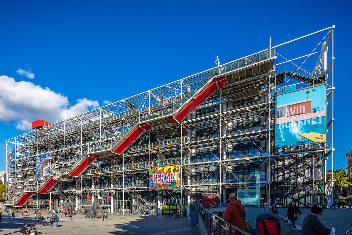 The Centre Pompidou in Paris. Photo by GraphyArchy, via Wikimedia Commons.