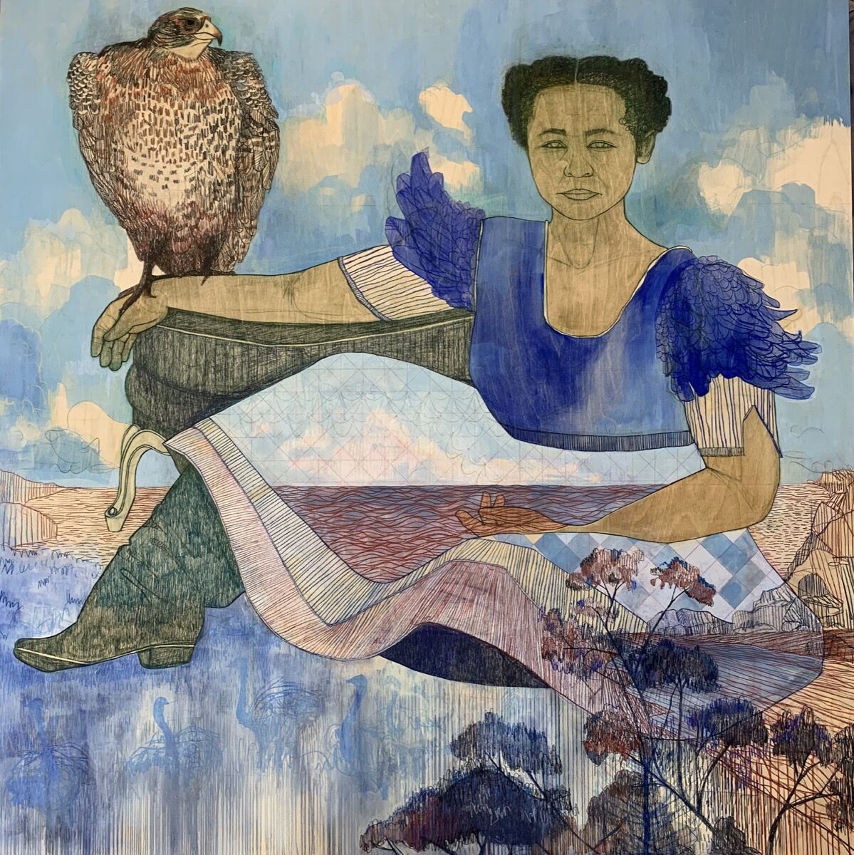 Pamela Phastimo Suntrum, The Two II, 2020. Courtesy of Jorge Pérez.