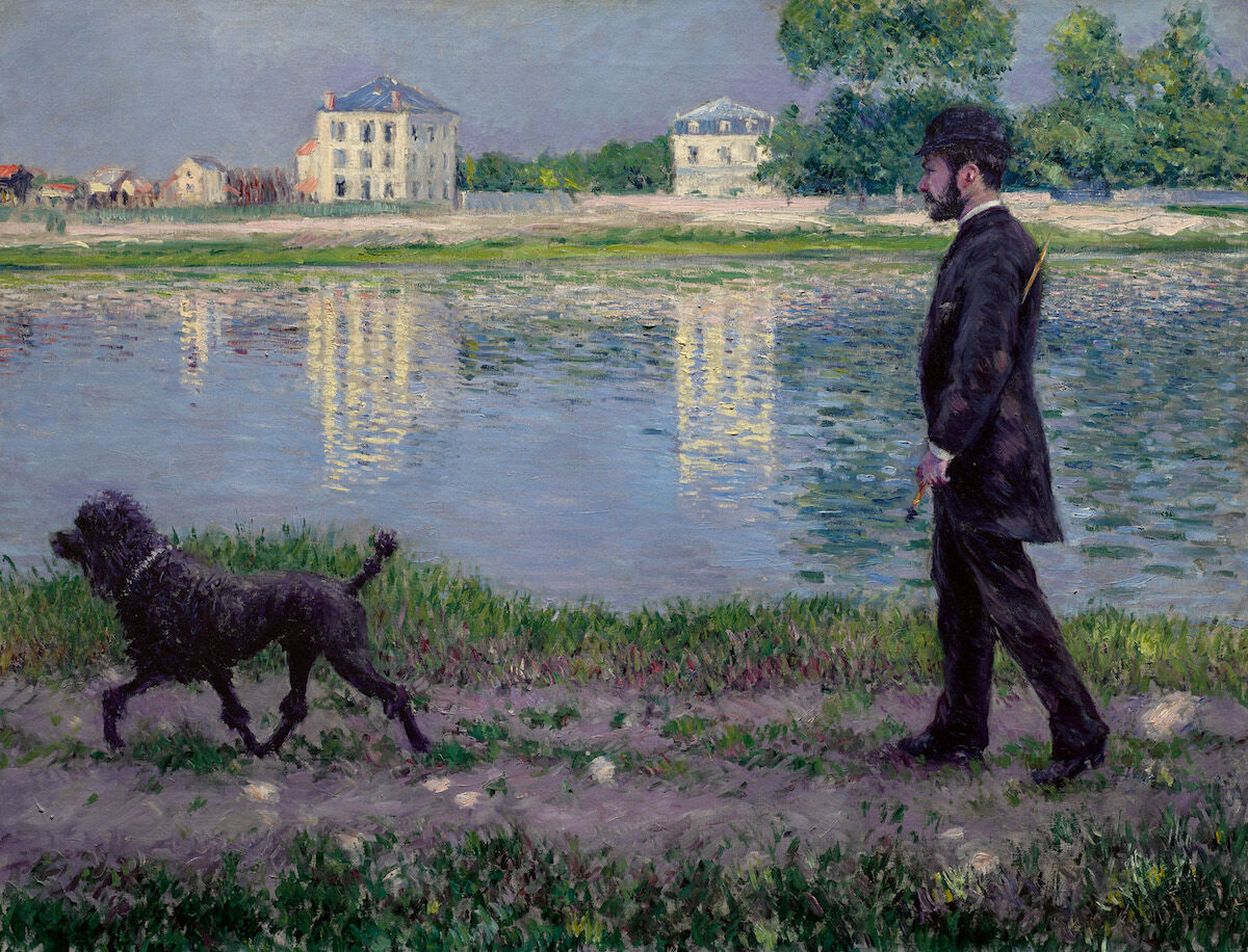 Gustave Caillebotte, Richard Gallo et son chien Dick, au Petit-Gennevilliers, 1894. Sold for $19.6 million. Courtesy of Sotheby’s.