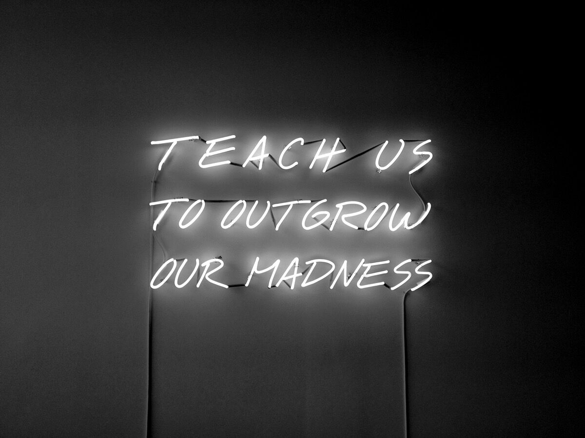  Alfredo Jaar, Teach Us To Outgrow Our Madness, 1995. Courtesy of Goodman Gallery