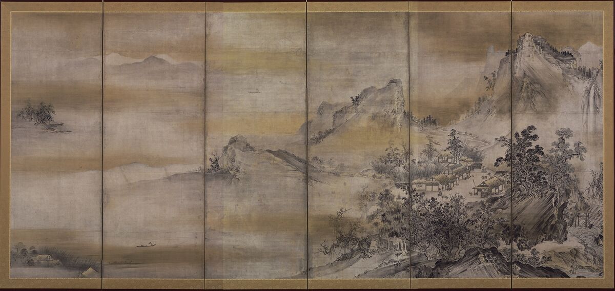 Hasegawa Tōhaku (Nobuharu), Eight Views of Xiao and Xiang, 16th century (Momoyama period).