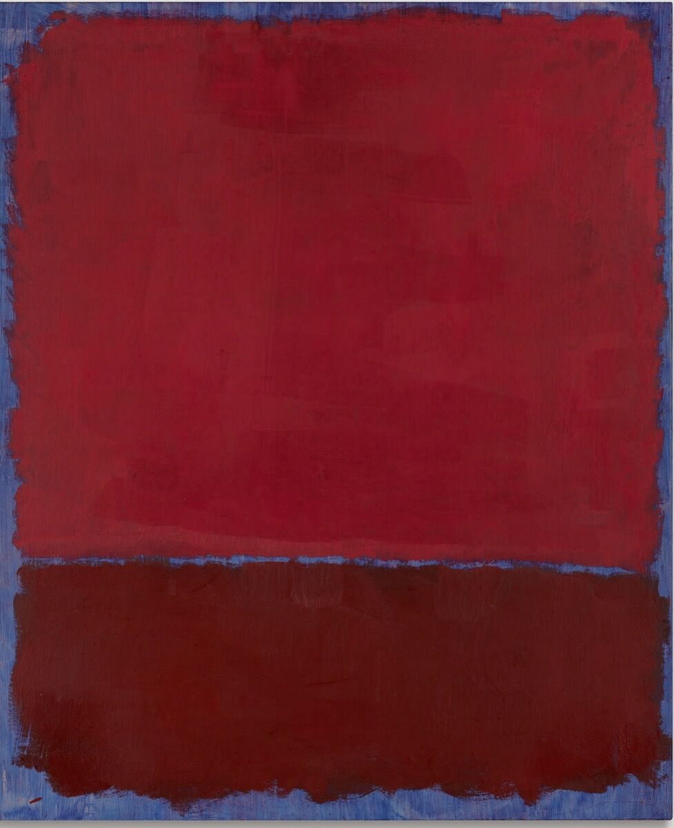 Mark Rothko, Untitled (Red and Burgundy Over Blue), 1969. Courtesy of Sotheby’s. 