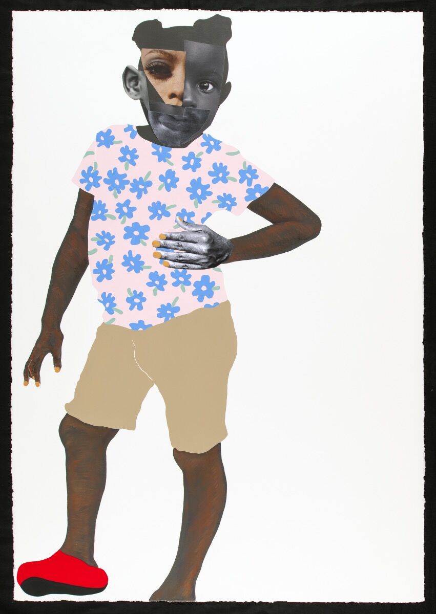 Deborah Roberts, What’s Next, 2021. Courtesy of the artist and Kent Kelley.