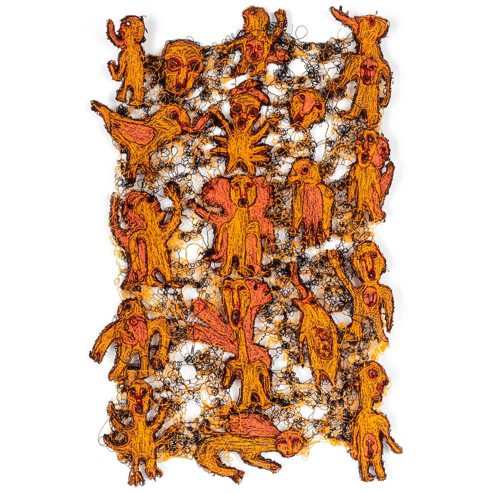 Aradne, Orange Figures, 2019. Jennifer Lauren Gallery.