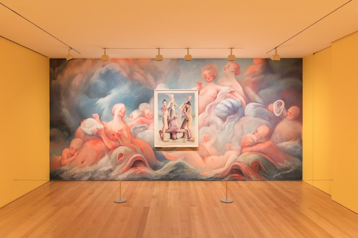 Installation view of “Nicolas Party: Pastel,” 2019, at The FLAG Art Foundation. Photo by Steven Probert. Courtesy of The FLAG Art Foundation.