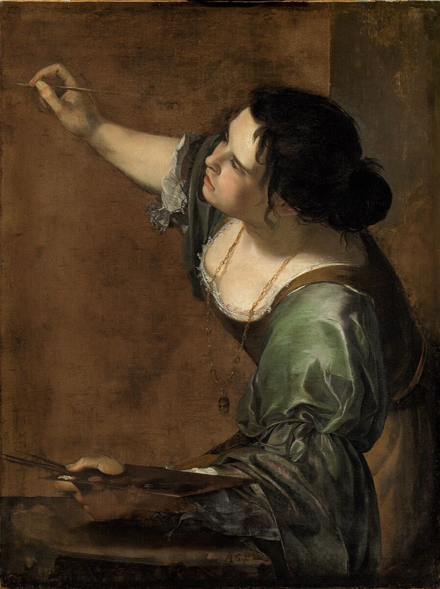 Artemisia Gentileschi, Self Portrait as the Allegory of Painting, ca. 1638-39. © Royal Collection Trust / © Her Majesty Queen Elizabeth II 2019. Courtesy of the National Gallery, London.