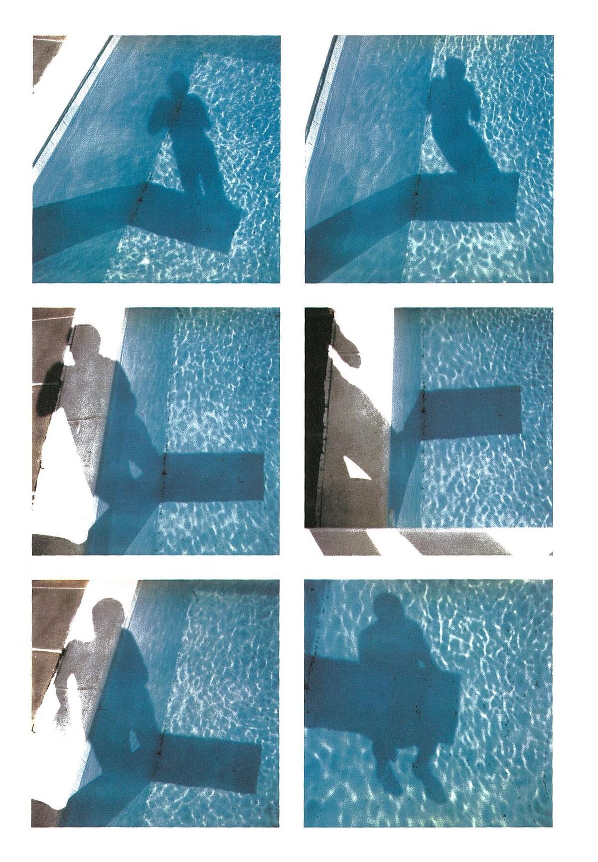 David Hockney Polaroid photographs depicting shadows in a pool from the special edition Paper Pools book, which accompanies the print
