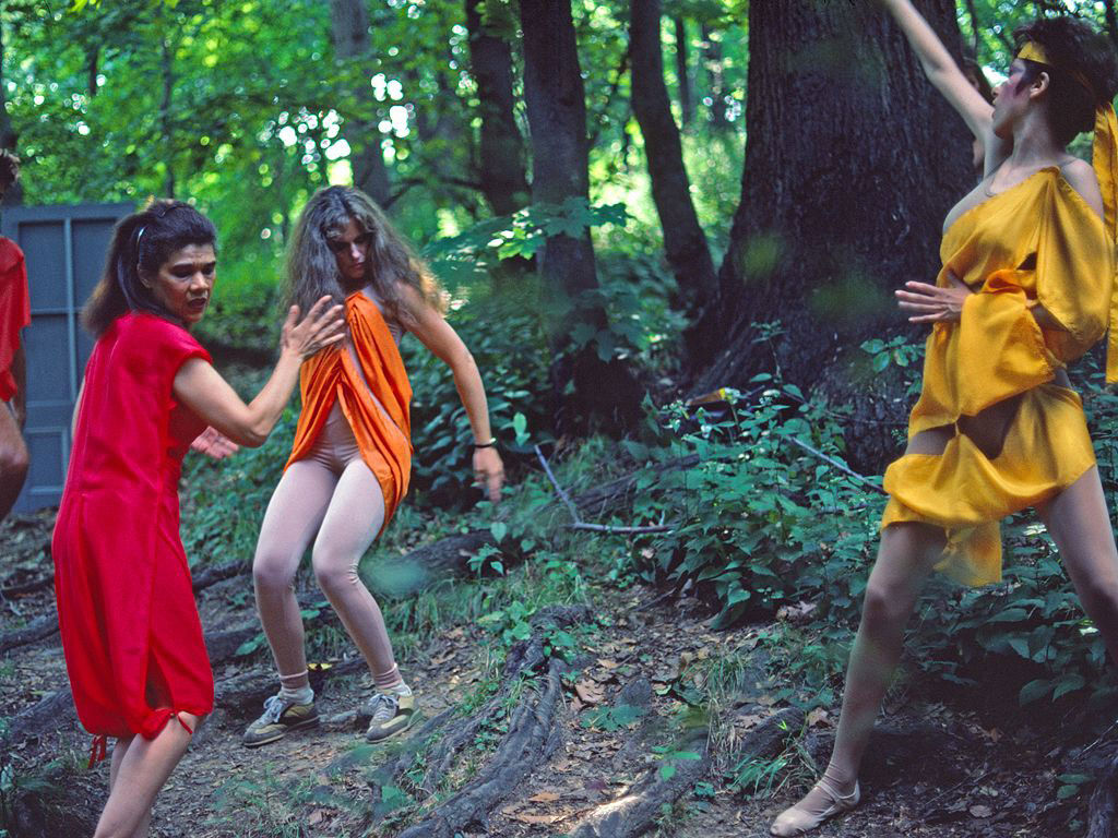 Lorraine O’Grady, Rivers, First Draft: The Debauchees ignore the Woman in Red, 1982/2015. Courtesy of Alexander Gray Associates, New York. © Lorraine O’Grady/Artists Rights Society (ARS), New York.