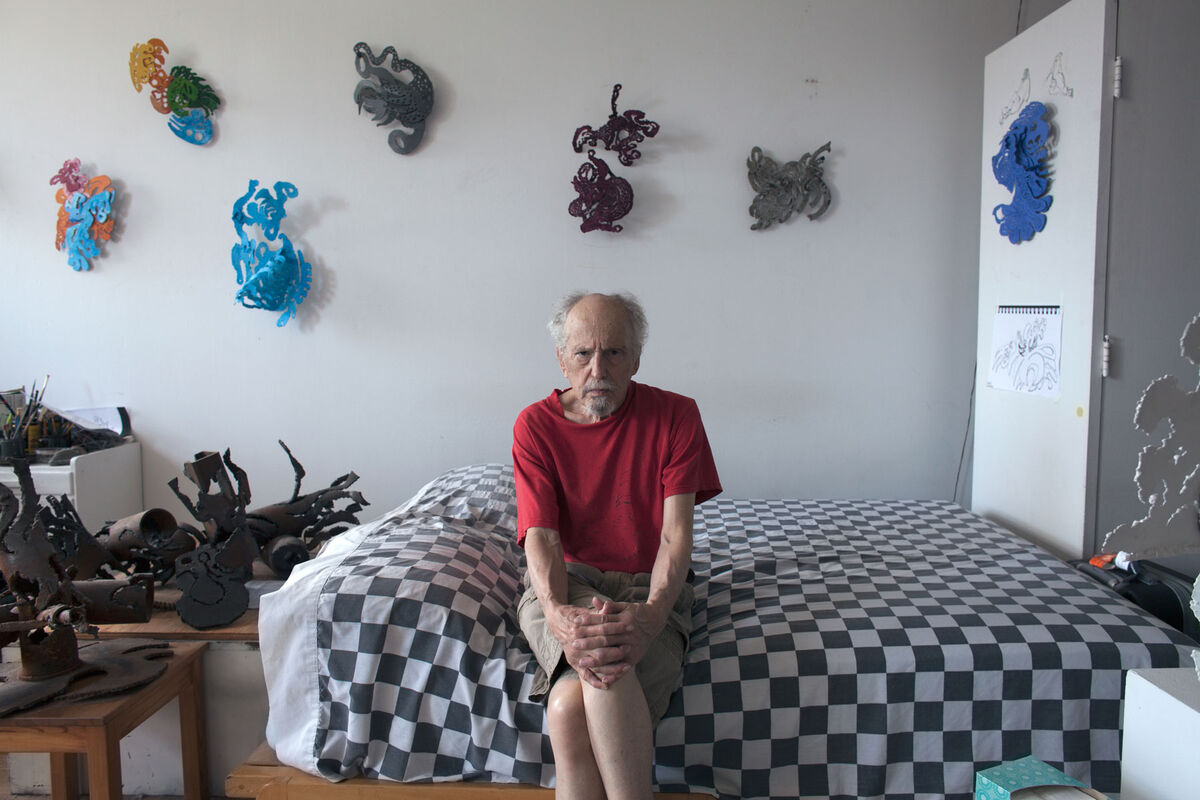 For Jonathan Bauch, “Westbeth was a savior. To afford a studio, I would have had to work full-time.” At 78, he has the freedom to work on his steel sculptures five days a week in a studio in the building that he shares with another resident. Photo by Frankie Alduino.