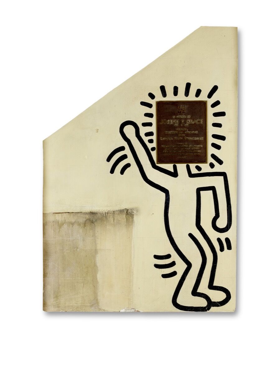 Keith Haring , Untitled (The Church of the Ascension Grace House Mural),  ca. 1983–84. Courtesy of Bonham&#x27;s.