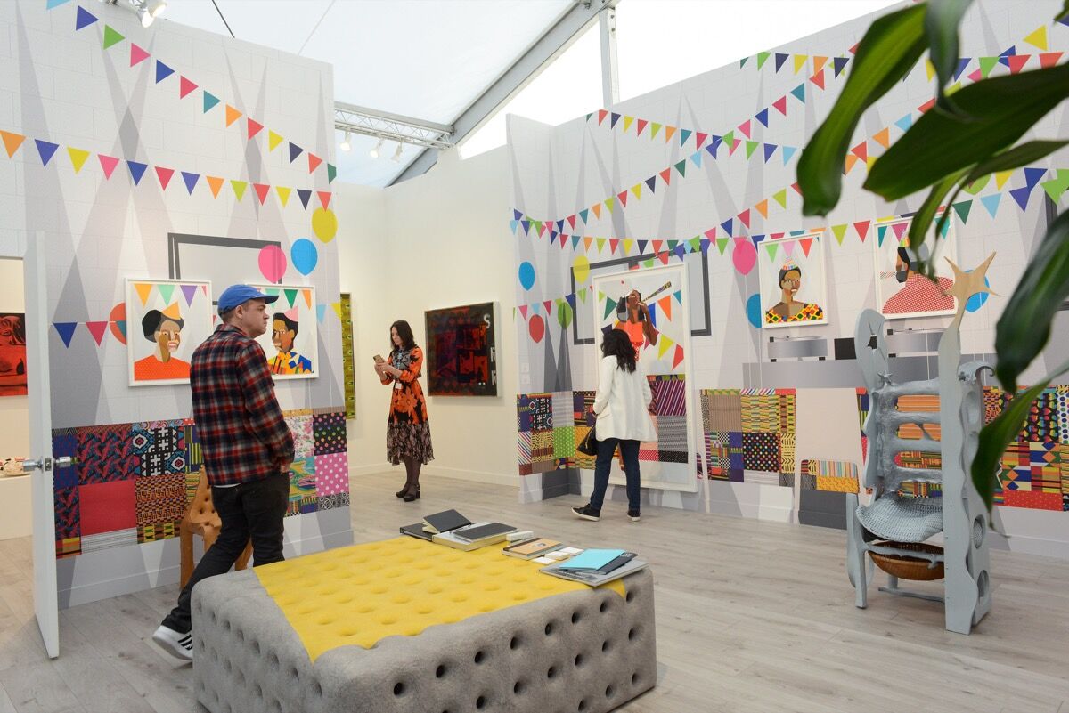 Installation view of Salon 94&#x27;s booth at Frieze Los Angeles, 2020. Photo by Casey Kelbaugh. Courtesy of Casey Kelbaugh/Frieze.