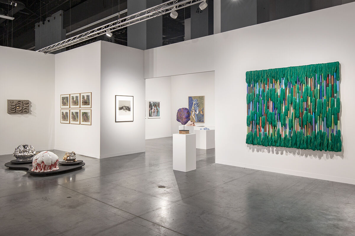 Installation view of Alison Jacques Gallery’s booth at Art Basel in Miami Beach, 2019. Photo by Connor Linskey. Courtesy of Alison Jacques Gallery.