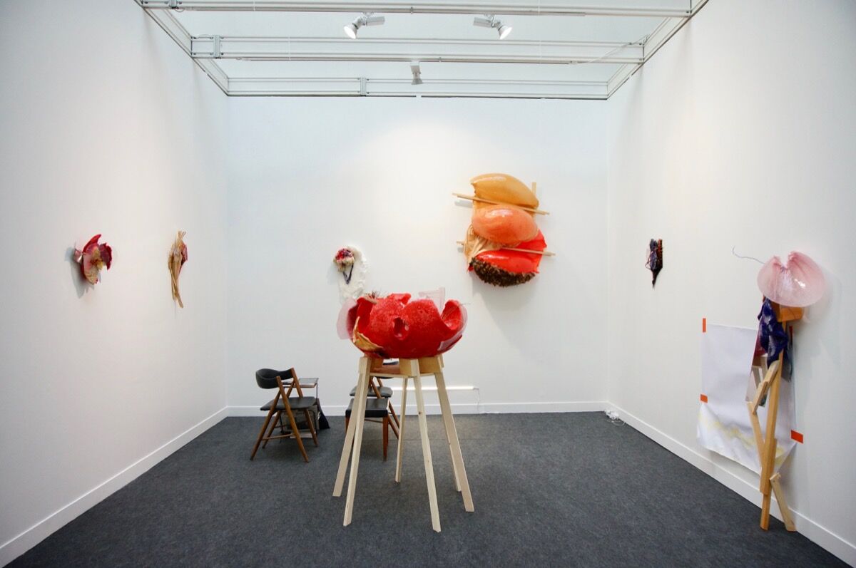 Installation view of Galerie Joseph Tang&#x27;s booth at FIAC 2019, Paris. Courtesy of Galerie Joseph Tang.