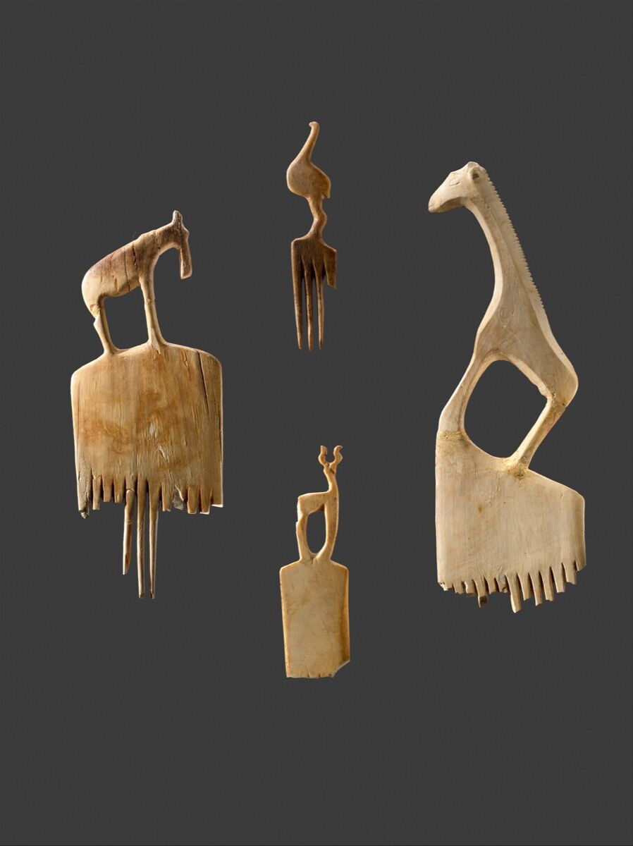 Combs with Carved Animals, ca. 3900–3500 B.C.E.                    Courtesy of the Metropolitan Museum of Art. 