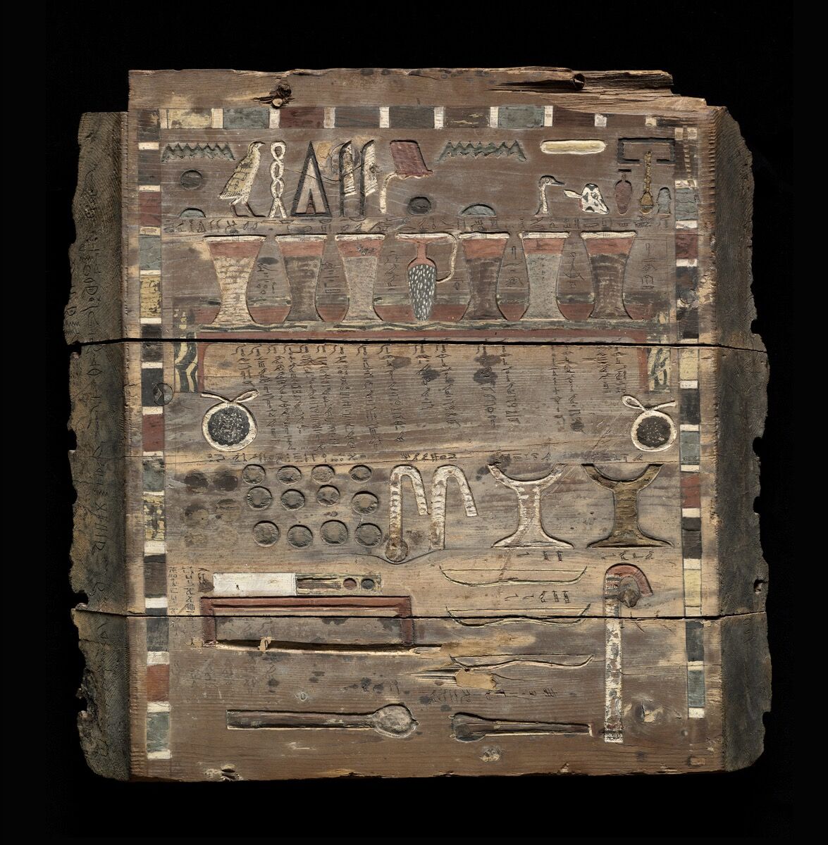 Head of the inner coffin of Governor Djehutynakht, 2010–1961 B.C. Harvard University—Boston Museum of Fine Arts Expedition. © Museum of Fine Arts, Boston.