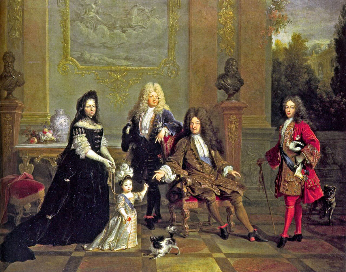 Louis XIV and His Family, ca. 1710. Image via Wikimedia Commons. 