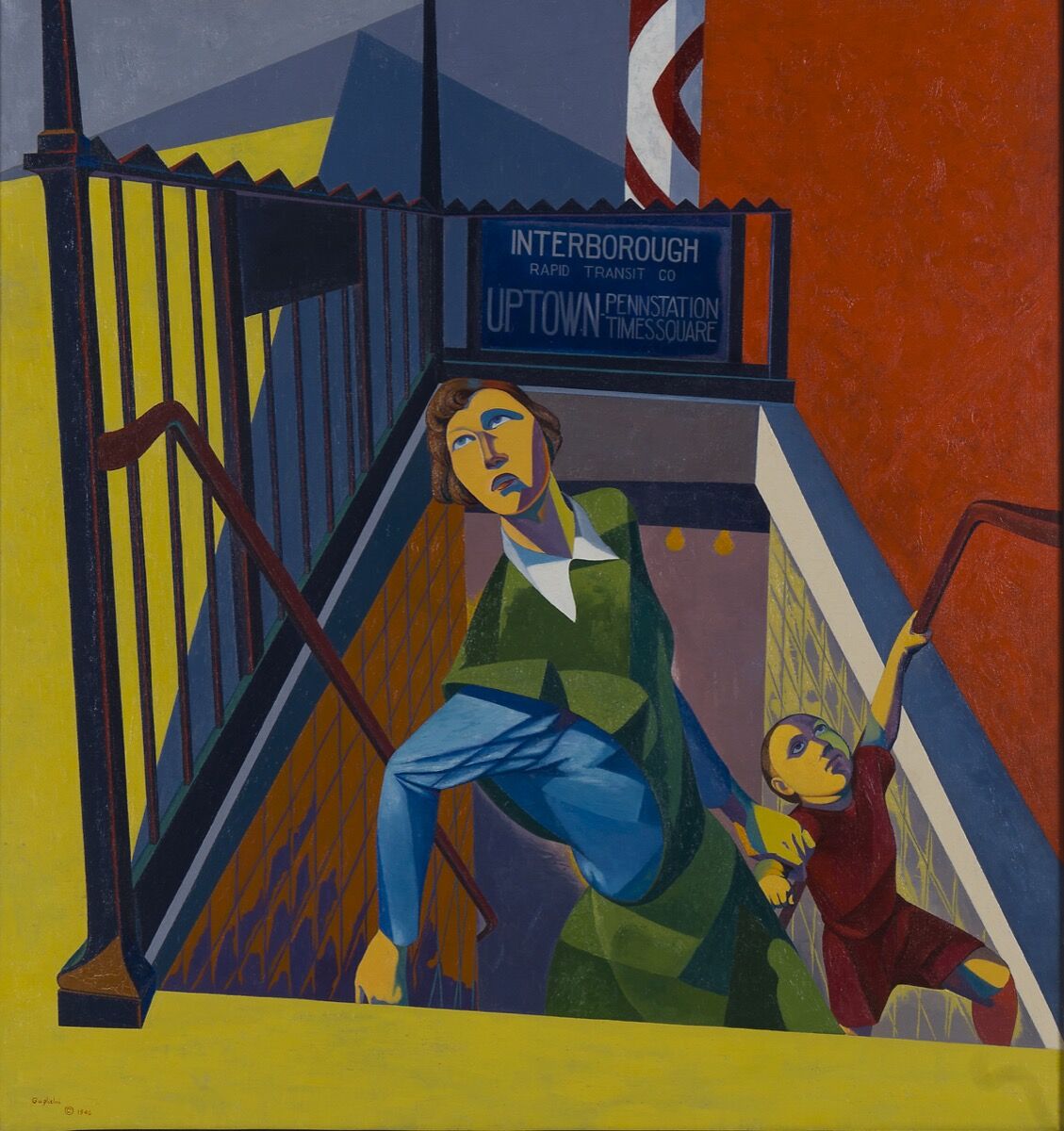 O. Louis Guglielmi, Subway Exit, 1946. Courtesy of the Jewish Museum.