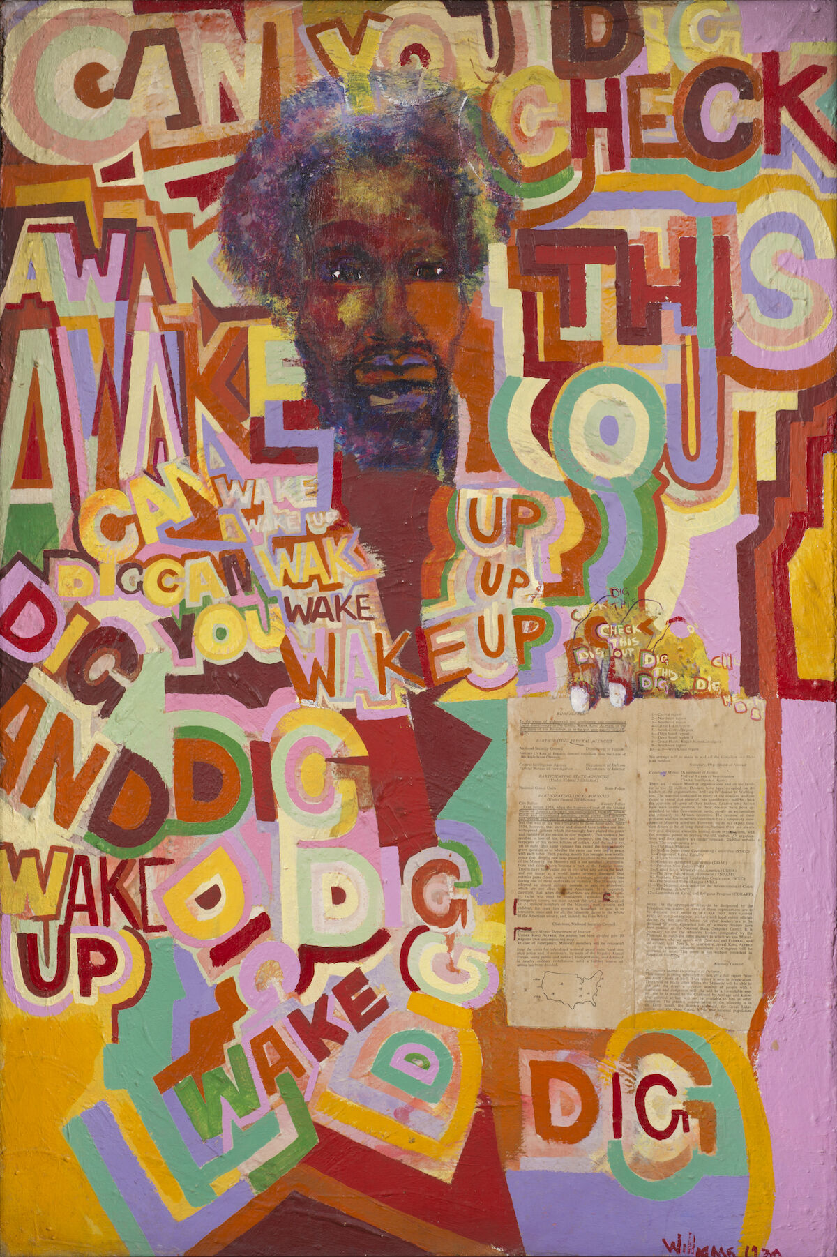 Work by Gerald Williams, founding member of AfriCOBRA. Image courtesy of the artist and Kavi Gupta Gallery, Chicago.