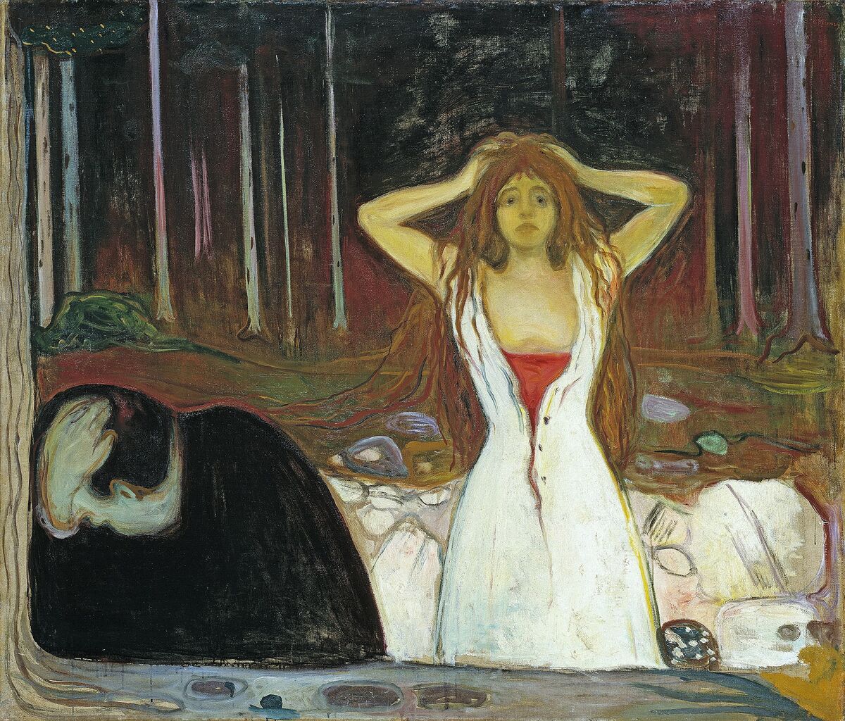 Edvard Munch, Ashes, 1895. Image via Wikimedia Commons.