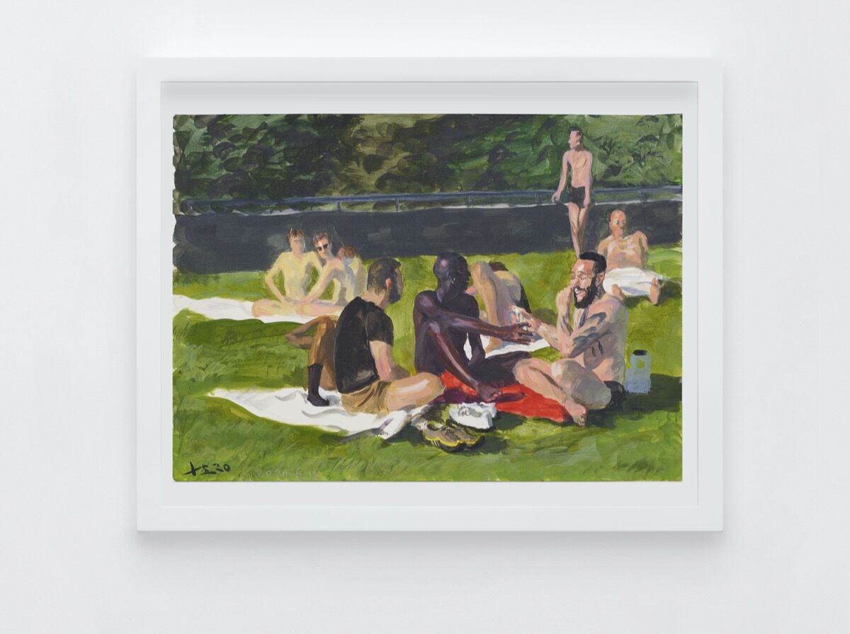 Liu Xiaodong, Coming across a scene like this one cannot but think of Manet's Le D'ejeuner sur l'herbe, 2020.06.12, 2020. Courtesy the artist and Lisson Gallery.