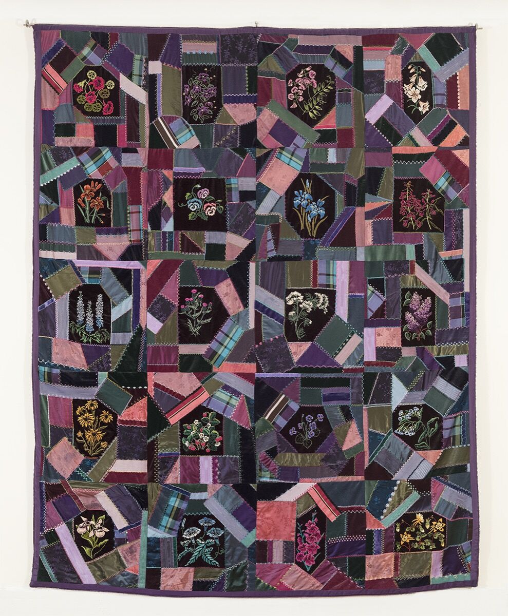 Jane Kaufman, Embroidered, Beaded Crazy Quilt, 1983-1985. Photo by Joshua Nefsky. Courtesy of the artist. 