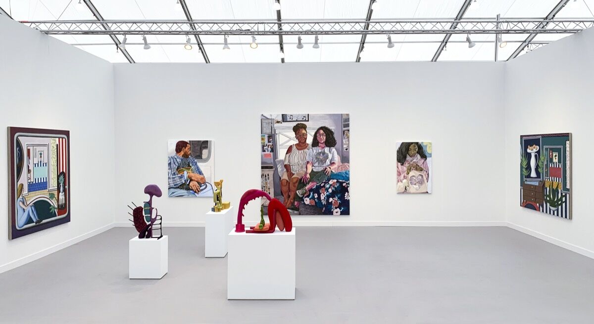 Installation view of Casey Kaplan&#x27;s booth at Frieze Los Angeles, 2020. Courtesy of Casey Kaplan.