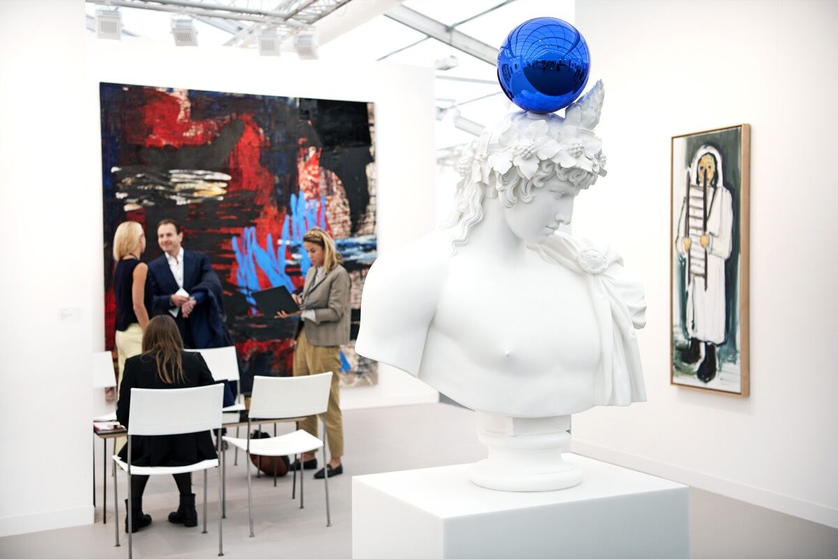 Installation view of David Zwirner&#x27;s booth at Frieze London, 2019. Photo by Linda Nylind. Courtesy of Linda Nylind / Frieze.