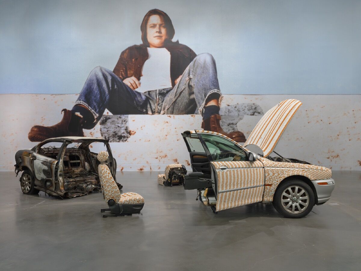 Installation view of “Sarah Lucas: Au Naturel,” 2018 at the New Museum, New York. Photo by Maris Hutchinson / EPW Studio. Courtesy of the New Museum.