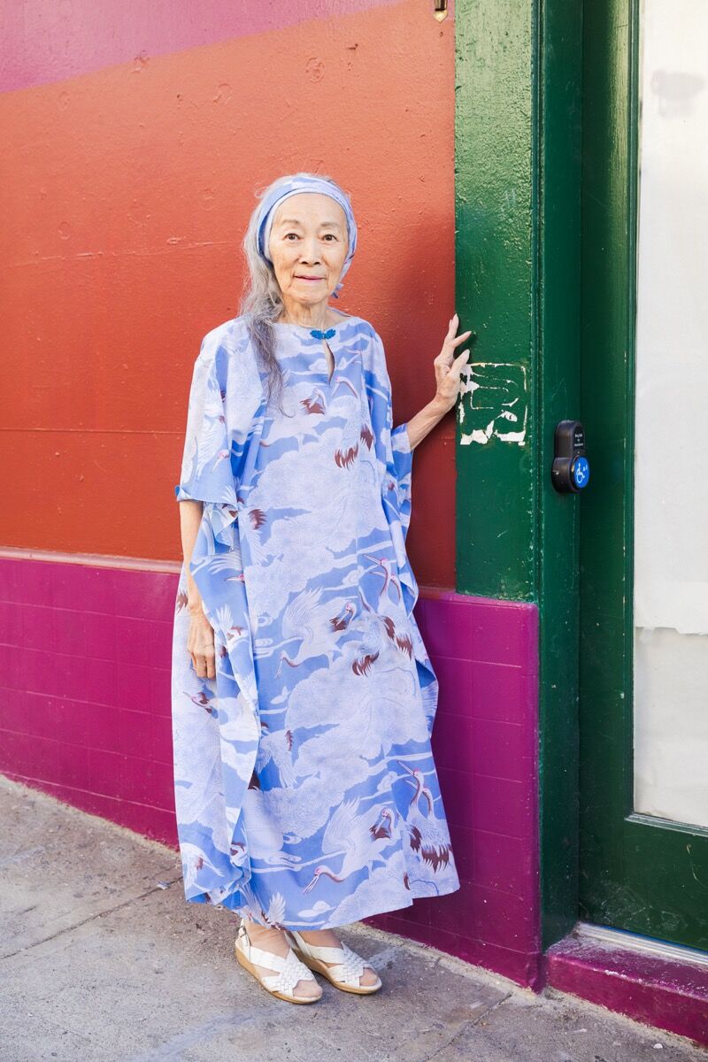 Andria Lo, Dorothy G.C. Quok in her cranes outfit, 2019. Courtesy of the artist and Chinatown Pretty.