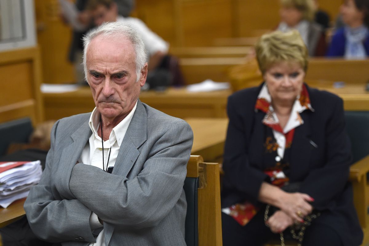 Pierre Le Guennec and Danièle Le Guennec in court in 2016. Photo by Boris Horvat/AFP via Getty Images.