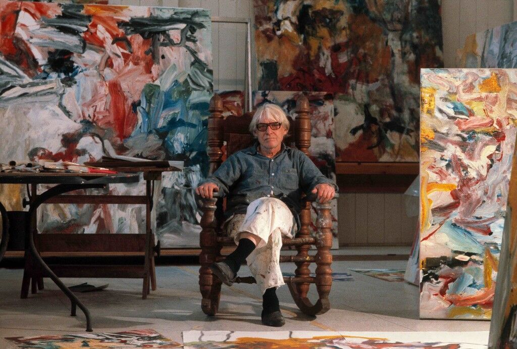 Willem De Kooning in his East Hampton studio