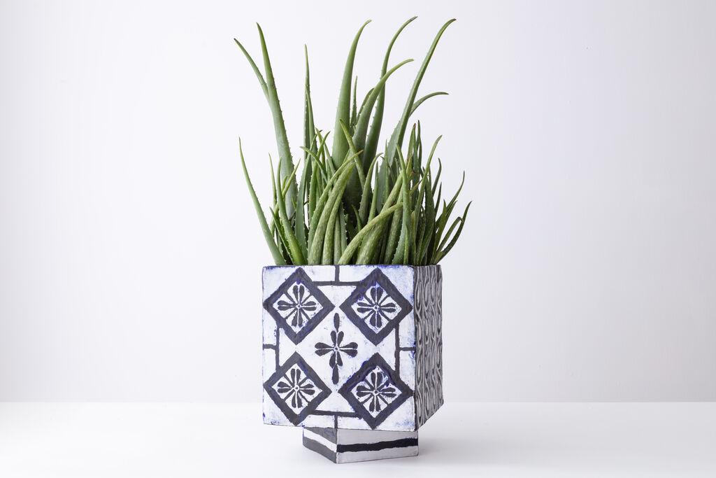 Coptic Planter with Clover Diamonds