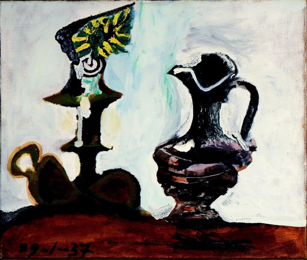 Nature Morte au Bougeoir et a la Cruche