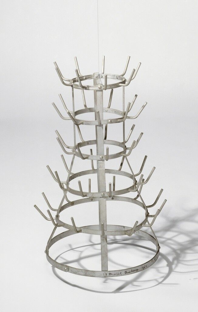 Bottle-Rack (The original, lost, was carried out in Paris in 1914. The replica was carried out under the direction of Marcel Duchamp in 1964 by the Gallery Schwarz, Milan. )
