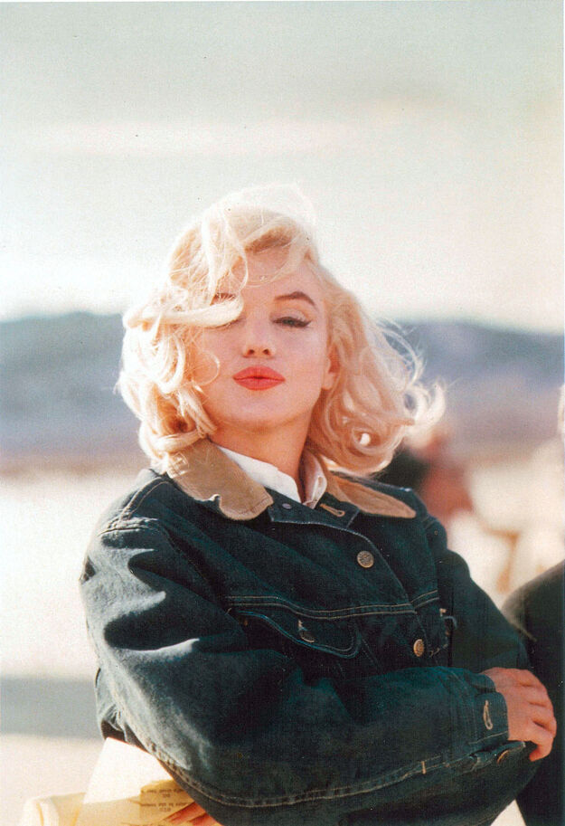 US actress Marilyn Monroe on the Nevada desert during the filming of The Misfits, directed by John Huston, USA,