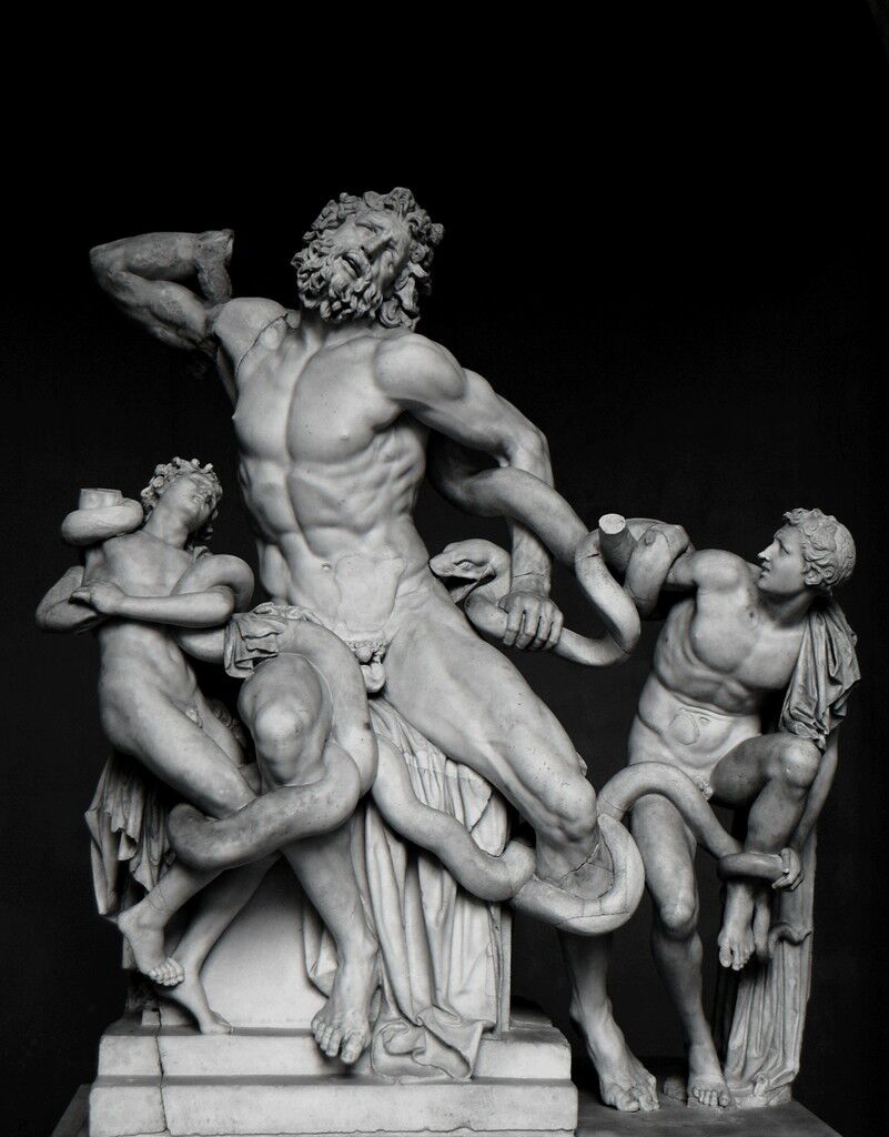 Laocoön and His Sons, as restored today (probably the original or a Roman copy)