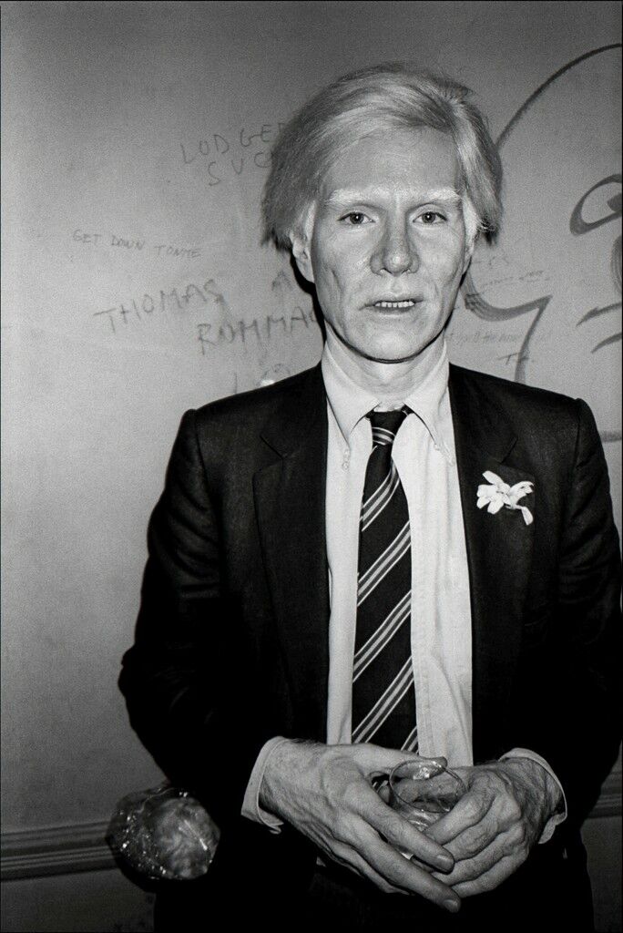 Andy Warhol at the Mudd Club, NYC