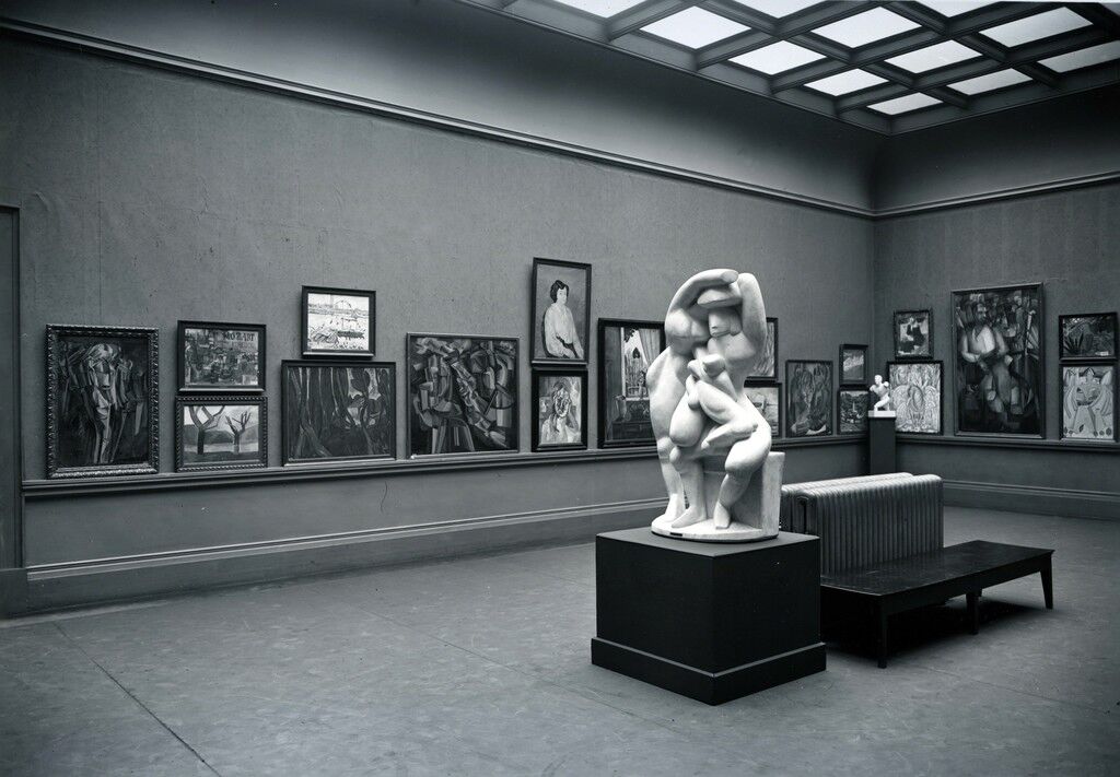 The "cubist" gallery of the International Exhibition of Modern Art (the Armory Show) at the Art Institute of Chicago, 1913