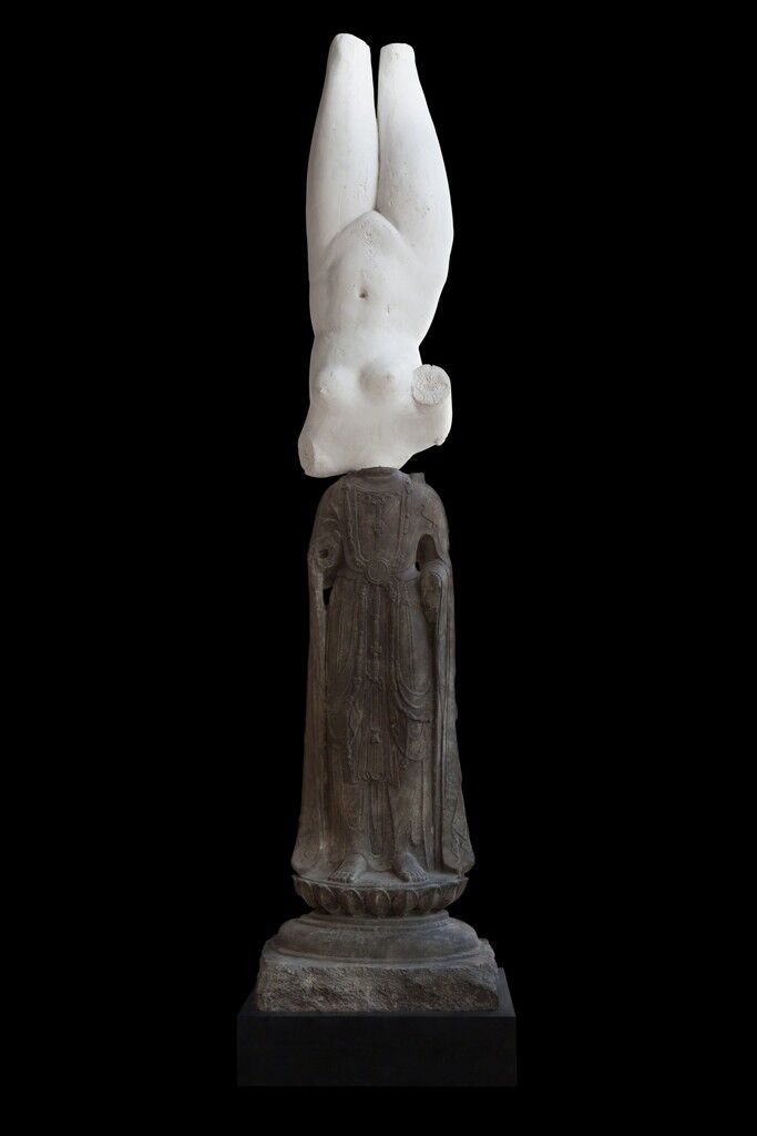 Eternity-Sui Dynasty Standing Bodhisattva, Marble Statuette of Aphrodite Anadyomene