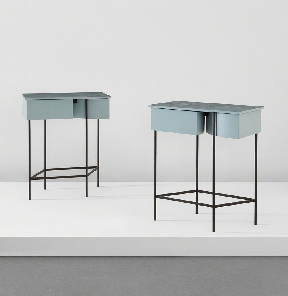 Pair of bedside tables, from Museum Tower, New York